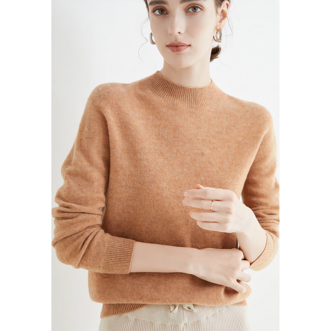 Amelie | Eleganter schlanker Kaschmir-Strickpullover für Damen