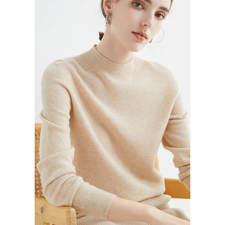 Amelie | Eleganter schlanker Kaschmir-Strickpullover für Damen