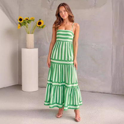 Sabrina - Maxikleid mit frischem Streifenmuster und eleganter Passform