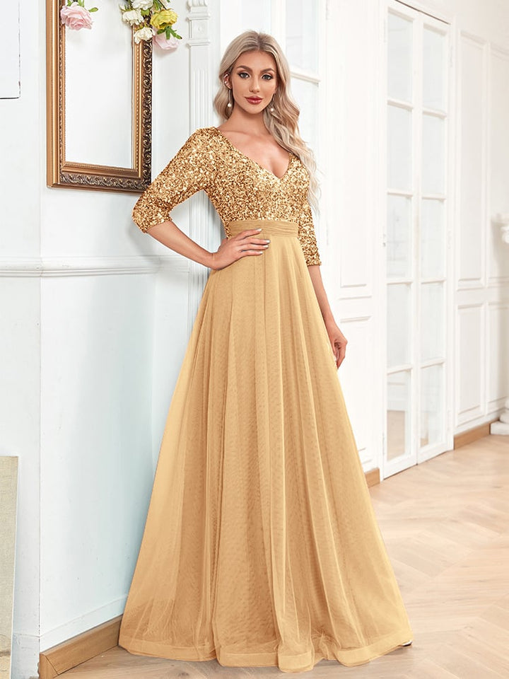 Luxia | Modisches, elegantes Abendkleid Lang