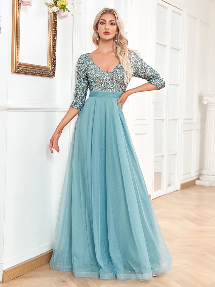 Luxia | Modisches, elegantes Abendkleid Lang