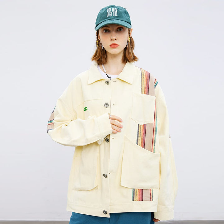 Yhara | Oversize-Mantel im Regenbogenstil für Frauen