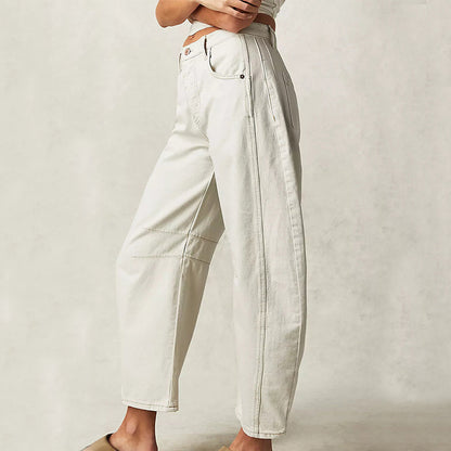 Nova - Jeans mit weitem Bein und Patchwork-Muster