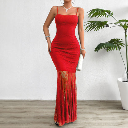 Valentina - Langes Spitzenkleid