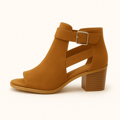 Liora - Orthopädische Damen-Stiefeletten mit Blockabsatz und Cut-Out