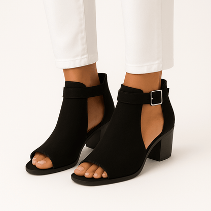 Liora - Orthopädische Damen-Stiefeletten mit Blockabsatz und Cut-Out