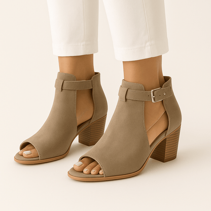 Liora - Orthopädische Damen-Stiefeletten mit Blockabsatz und Cut-Out