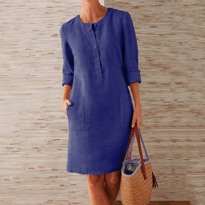 Paula - Lässiges Hemdkleid aus Leinen