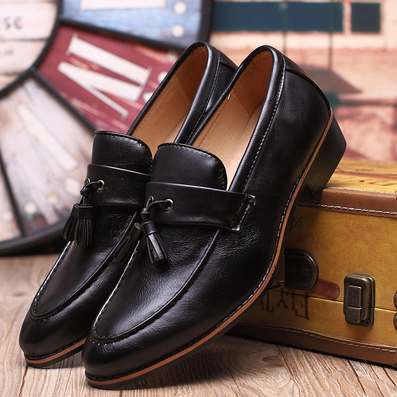 Tayvyan | Herren Retro Retro British Casual Loafers mit Quasten