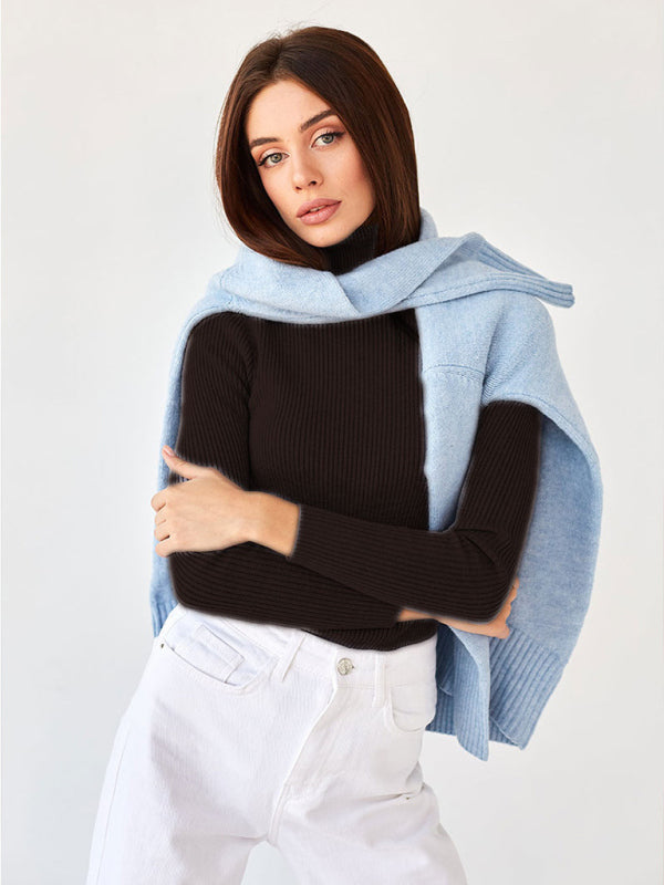 Sophie | Damen-Rippstrick-Rollkragenpullover aus Baumwolle