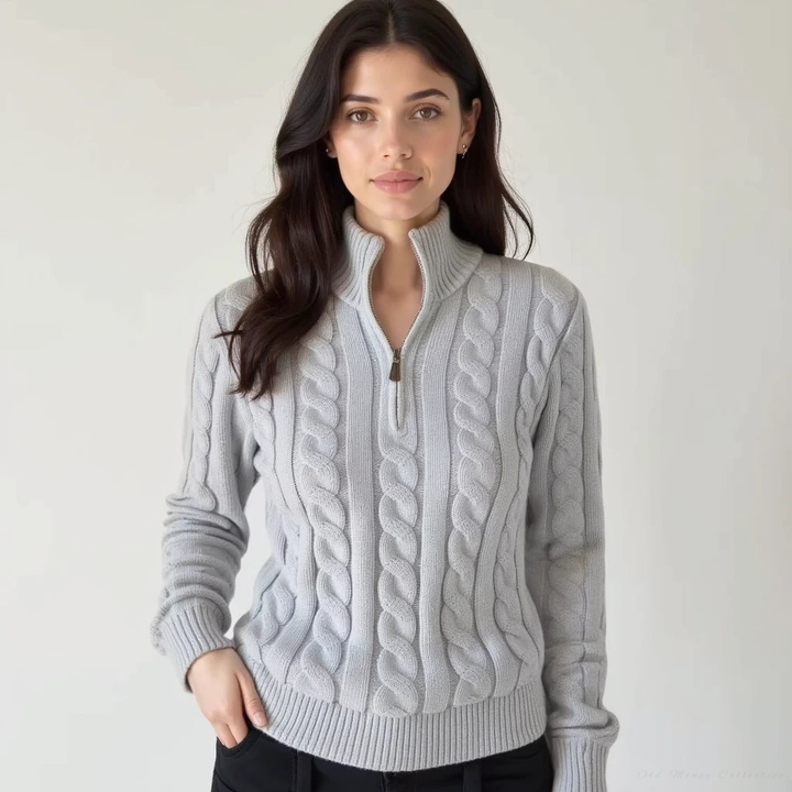 Lucía | Baumwoll-cardigan mit reißverschluss für damen vielseitig bequem