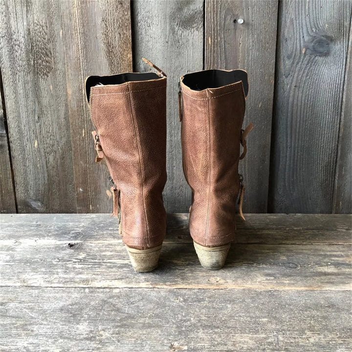 Lourdes | Winterliche Cowgirl-Stiefel für Damen mit Warmfutter und Absatz