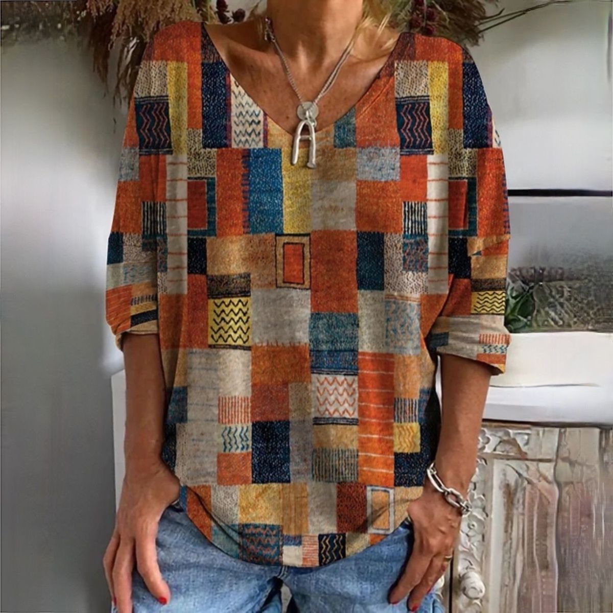 Cristina | Block-Patchwork-Shirt