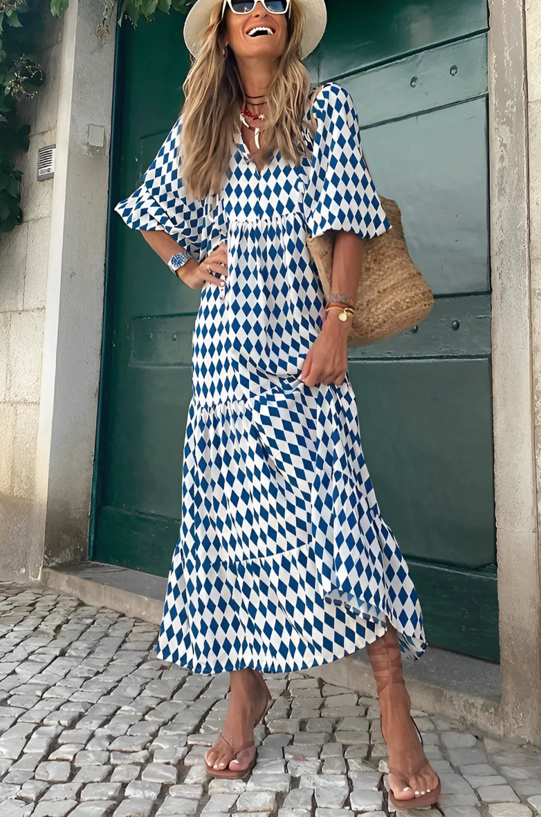 Aniyah | Boho-Kleid mit V-Ausschnitt