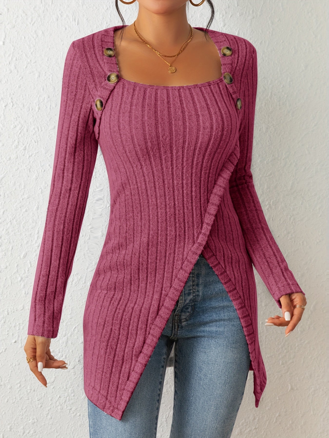 Valerie | Pullover mit asymmetrischem Saum