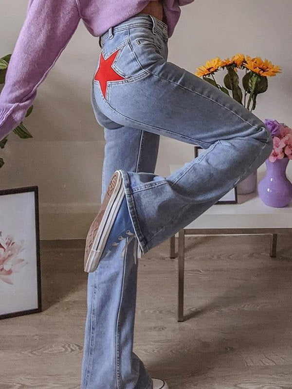 Sofia | Retro-Star-Patch-Jeans